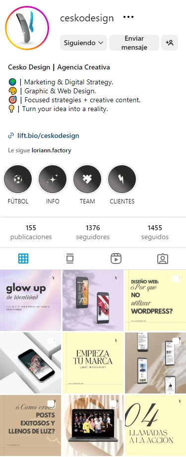 Imagen del instagram de cesko design